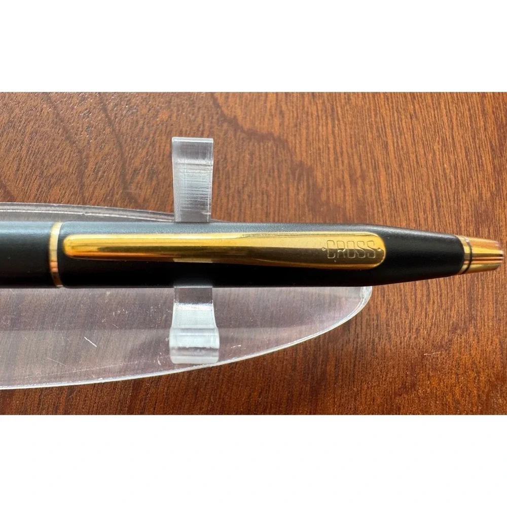 Vintage Cross Classic Century Mechanical Pencil Matte Black with 23K Gold Trim